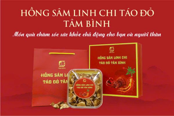 khuyến mại hồng sâm linh chi táo đỏ tâm bình