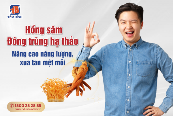 hồng sâm đông trùng hạ thảo giúp giảm căng thẳng mệt mỏi